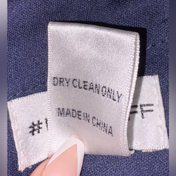 Bill Levkoff NWT Size 16 Navy Blue Queen Anne Neckline Bridesmaid Evening Gown - Picture 7 of 10